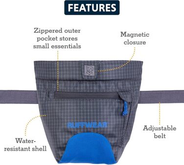 Сумка для ласощів Ruffwear Treat Trader з регульованим поясом, колір Brown Bear (Blue Pool)