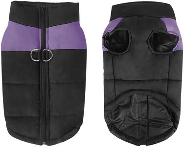 Водонепроникна куртка для собак FeiaX: тепла зимова жилетка для малих, середніх та великих собак. Тепла жилетка для собак у холодну погоду (Lila, L)