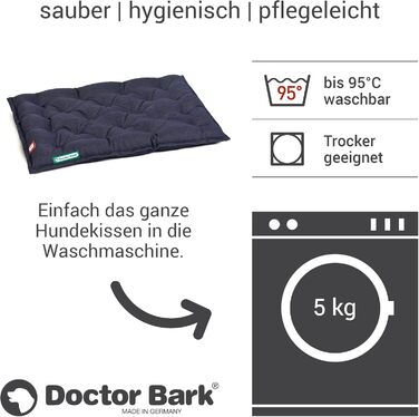 Ортопедична лежанка для собак Doctor Bark Urban - 80x60 см, Королівський блакитний, Made in Germany