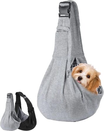 Сумка-слінг для тварин, переноска для котів та собак, зручна переноска на плечі (сірий)