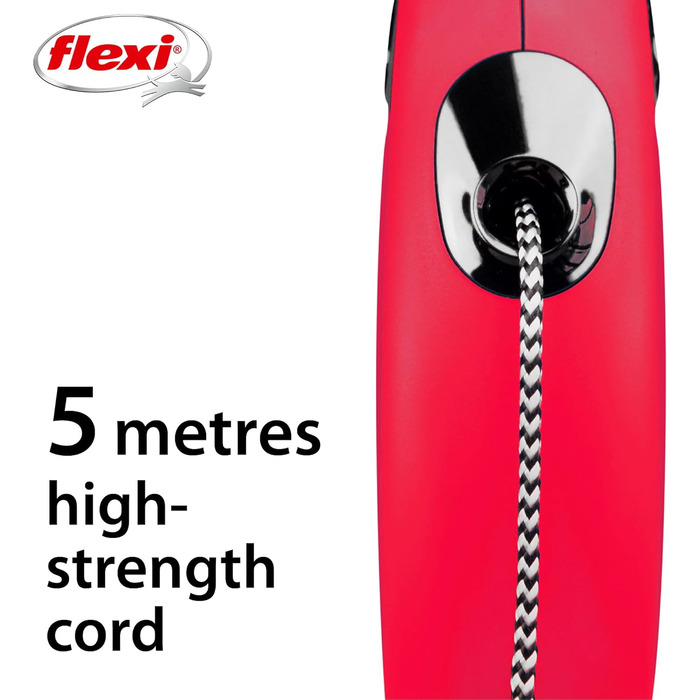 Рулетка для собак FLEXI Classic, червона, 5 м, до 25 кг