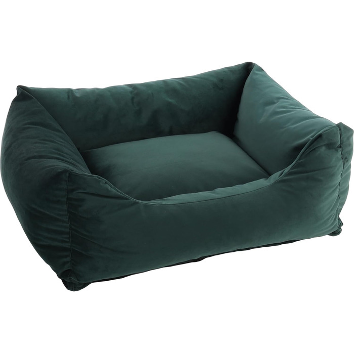 Лежанка для собак Flamingo Elena прямокутна, рожева, 80x67x22 см, антислизька, для миття, м'яка, розкішна