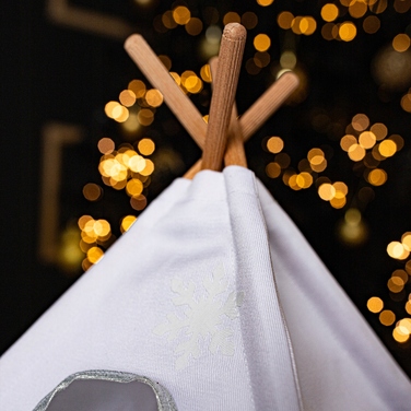 Святковий будиночок для котів та собак, XL 55x55 см, червоний