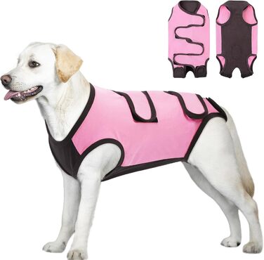 Комбінезон для собак після операції ASENKU: захист ран, анти-витік, альтернатива конусу (2XL, рожевий)