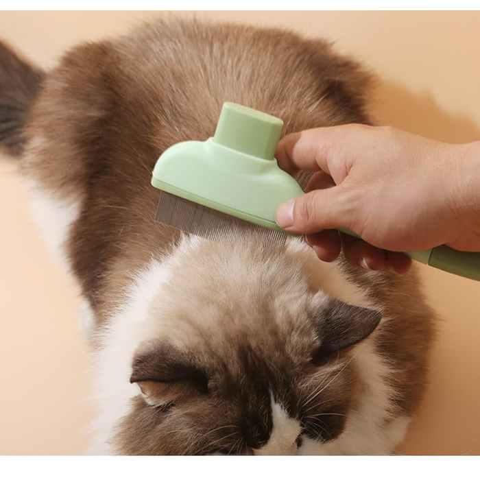 Щітка Fellblitz для грумінгу домашніх тварин: самоочищуючийся гребінець від бліх для довгої та короткої шерсті