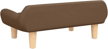 Ляжка для собак, м'яка лежанка для тварин, диван-лежанка для маленьких собак, котів (тканина, коричнева)