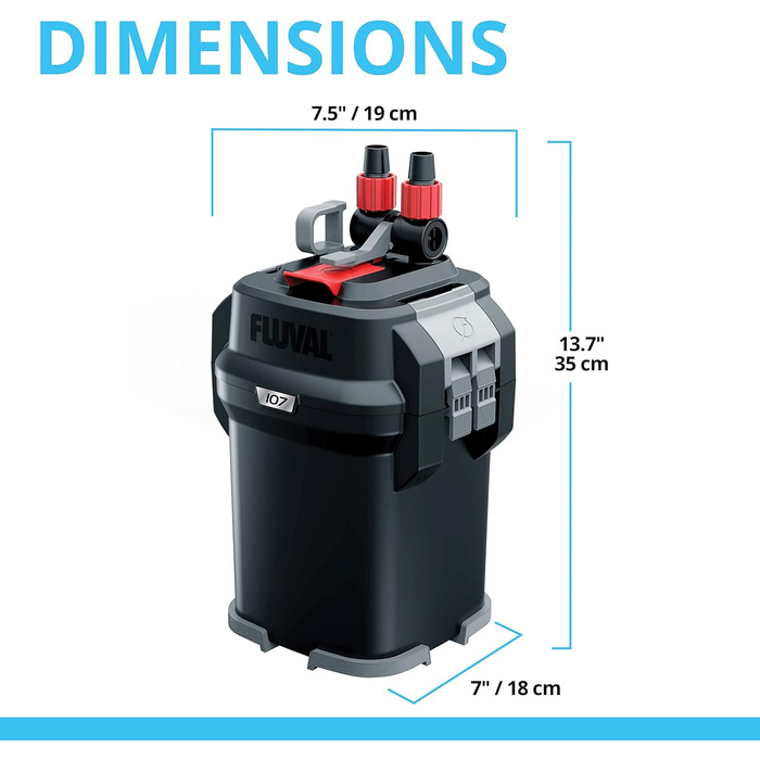 Зовнішній фільтр Fluval 107 для акваріумів 40-130 л, 550 л/год, 10 Вт