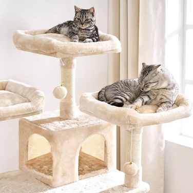 Ігровий комплекс для котів XXL: будинок-вежа з дряпачками, 185 см