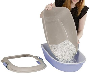 Туалет для котів Stefanplast Furba Maxi з сіткою та двома лотками, високий борт