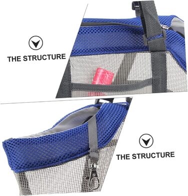 Транспортна сумка для тварин Cosmevivi XXL - велика переноска для собак та котів, блакитна (44x25 см)