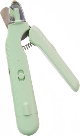 Триммер для обрізання кігтів домашніх тварин з LED-підсвічуванням для собак та котів. Безпечний інструмент для догляду, запобігає розшаруванню кігтів. Професійні ножиці для кігтів для маленьких собак. Зелений колір.