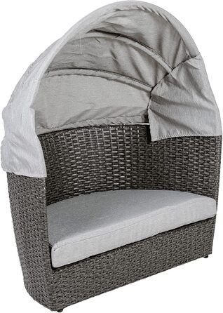 Greemotion лежанка для собак з дахом та подушкою, сірий колір, 79 x 83 x 56 см