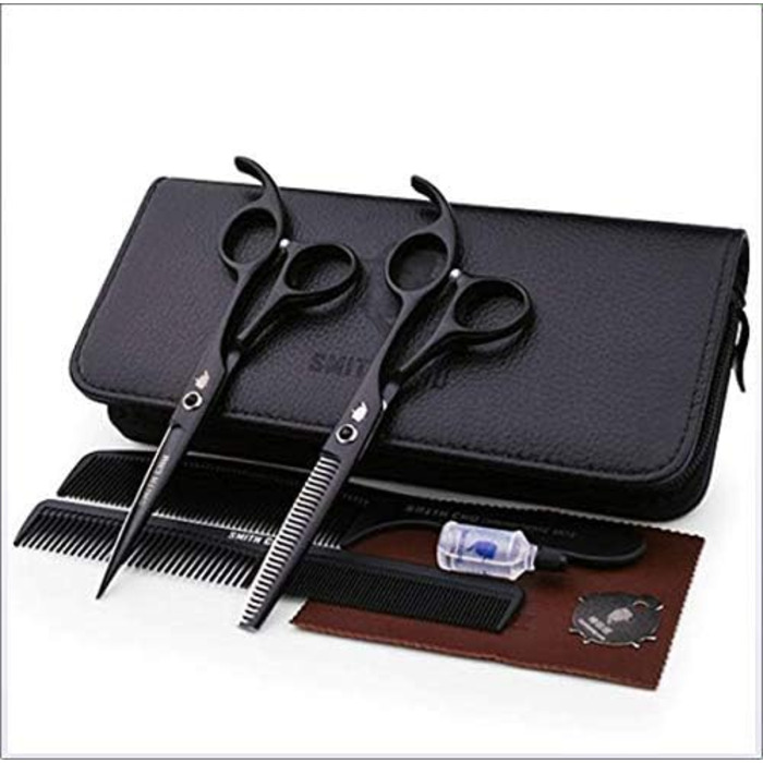 Набір для грумінгу домашніх тварин: ножиці для стрижки, витончувальні ножиці, інструмент для підстригання кігтів, тример. Професійний набір для грумінгу собак та котів, 6 дюймів, нержавіюча сталь.