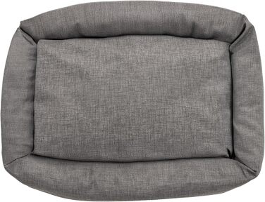 Кругле собаче ліжко Batuffolo для собак та котів, неслизьке, водонепроникне, сірого кольору, розмір M (76x76x13 см)