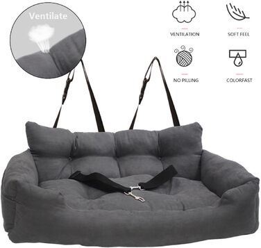 Підвищення для собак у автомобільне сидіння, автопідвищення для маленьких та середніх собак або котів, універсальне зручне ліжко для собак