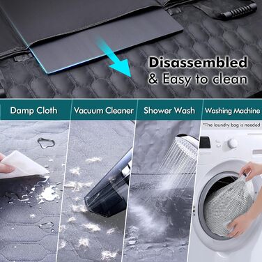 Підстилка для собак у машину, 180 кг, водонепроникна, з жорсткою основою, знімна, 600D, стійка до подряпин, неслизька, м'яка, для позашляховиків/автомобілів/позашляховиків середнього розміру