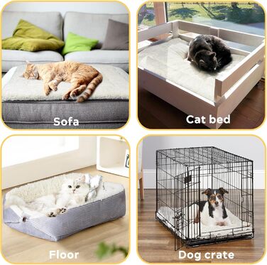 Самогріюче ліжко для котів Ruitena, 2-в-1, для котів та маленьких собак, миється, складається, килимок Pubby