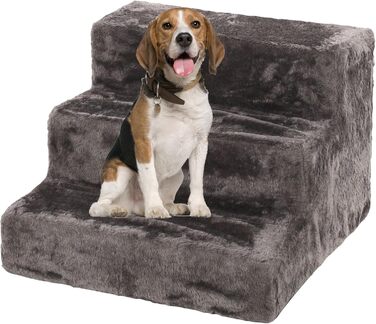 MaxxPet Сходи для собак і котів, складані, 43x41x30 см, для ліжка та дивану, сірі