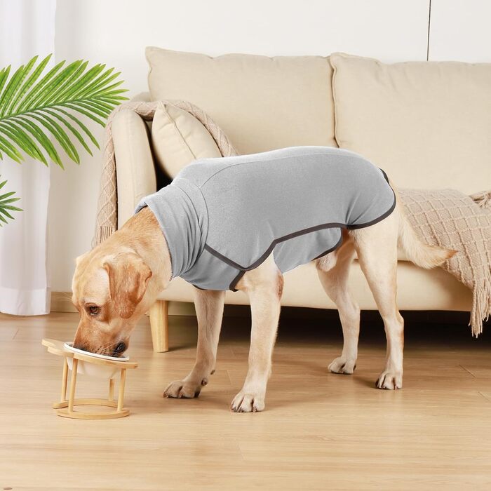 Пуловер для собак, теплий та м'який, зимовий пуловер для собак, котів, пуловер для маленьких, середніх та великих собак – (L, Сірий)