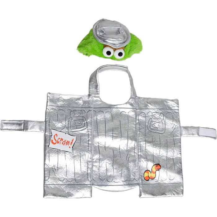 Костюм для собак Pet Krewe Oscar The Grouch, X-Large, для маленьких, середніх, великих та екстра-великих собак, ідеально для Хелловіну, Різдва, вечірок, фотосесій, подарунок для любителів собак, срібний