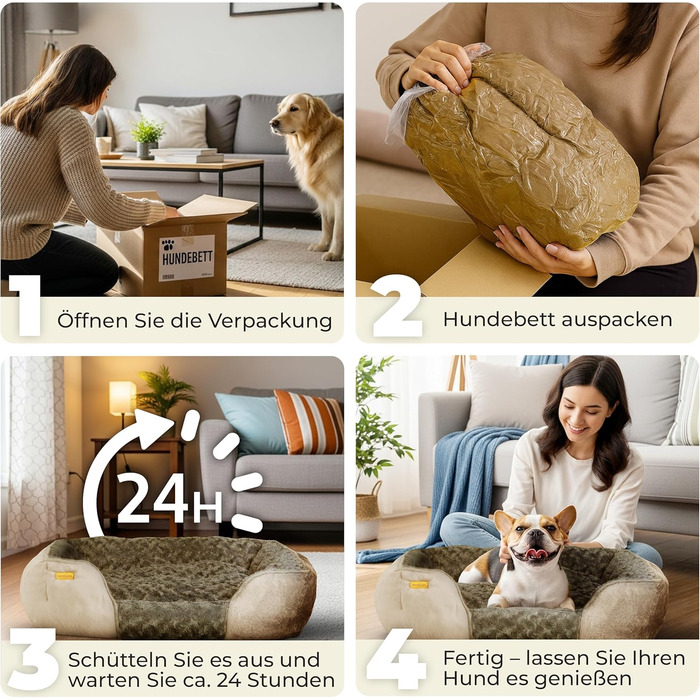 Зручне ліжко для собак - м'яке, комфортне, миється, з антиковзаючим покриттям, наповнювач PP Cotton та подрібнений пінопласт, міцний дизайн, для маленьких собак, сірий колір, розмір S