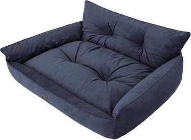 Ліжко для собак Joker Gesteppt, велике (106x80 см), Navyblau Fancy, для собак середніх та великих порід