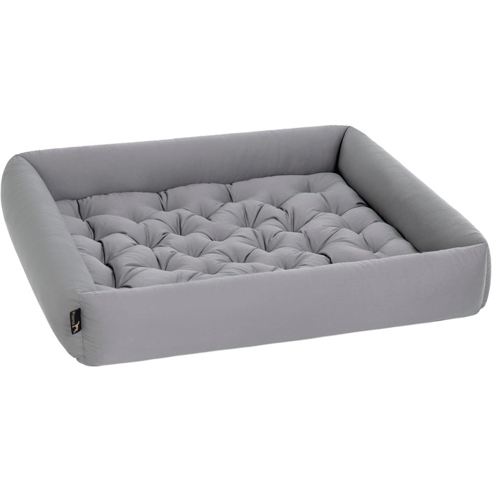 Ортопедичне ліжко для собак великих порід - Pointer, з знімним матрацом, миється до 95°C, стійке до подряпин та укусів, Made in Germany (XXL 100x90 см, світло-сірий)