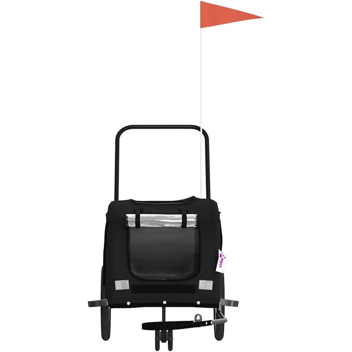 Причіп для велосипеда для собак, чорний, Oxford-Gewebe та залізо, LH89839