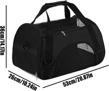 Транспортний бокс для котів, чорний: дихаючий, багатофункціональний, для подорожей та активного відпочинку