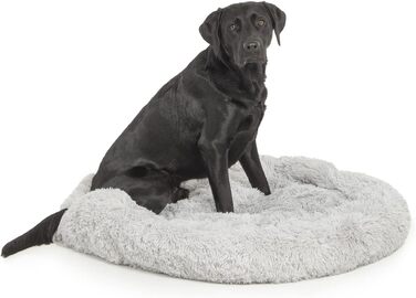 Wallace & Jones | Крісло-лежанка для собак Sarnia - L, сірий | Лежанка для собак, м'яке ліжко | 100 x 100 x 25 см