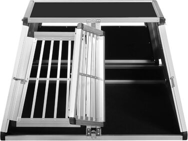 Транспортний бокс для собак Transportbox N56 з алюмінію, 100x100x62,5 см, з перегородкою та аварійним виходом, безпечний транспорт у багажнику