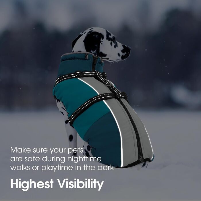 Теплий зимовий одяг для собак SUNFURA: водонепроникна куртка з інтегрованим шлейкою, флісова підкладка, для маленьких собак (чіхуахуа, мальтізер), XS, великий розмір, блакитний колір, модель Getaway Solids