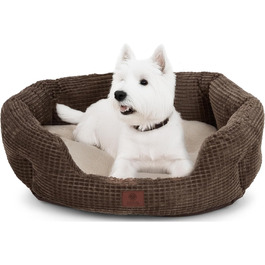 Ліжко для собак AMERICAN KENNEL CLUB, плюшеве, 66 см, м'яке, антиковзке, для середніх і великих порід, машинне прання