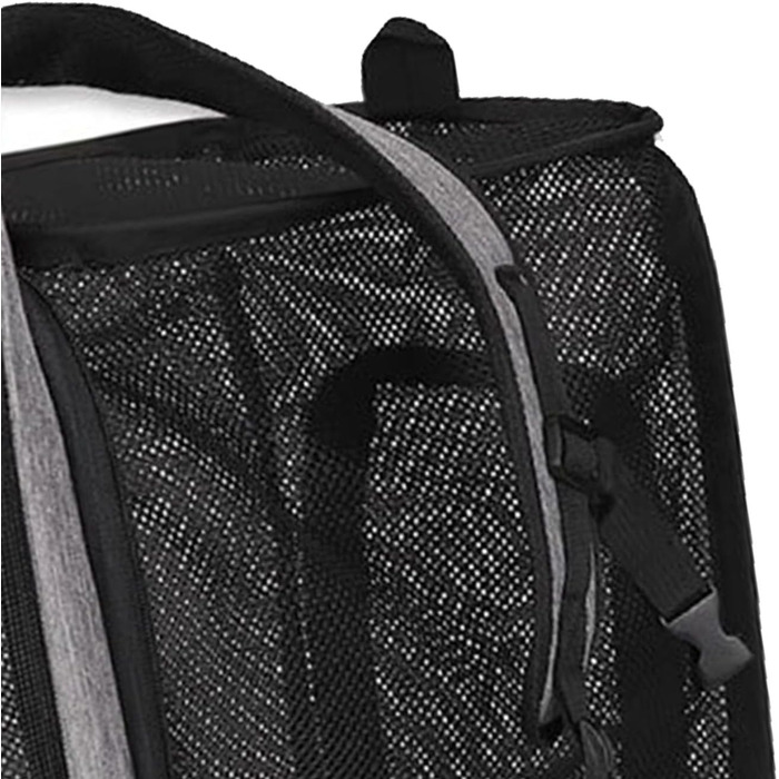 Рюкзак-переноска для котів RASTKY, складана переноска для тварин, міцна переноска для собак та малих тварин до 8 кг, ідеально підходить для відвідування ветеринара, прогулянок у парку, сірий (чорний) (сірий)