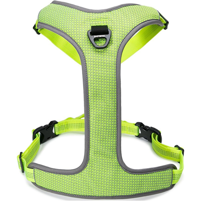 Шлейка для собак TLH6071, світловідбиваюча, регульована, без натягу, міцна, для авто, подорожей та активного відпочинку (S, неоновий жовтий)