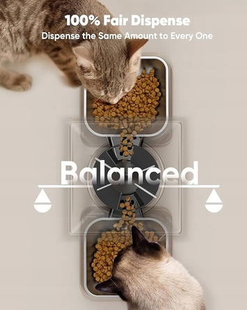 Автоматичний годувальник для 2 котів на 5 л з таймером та сповіщенням