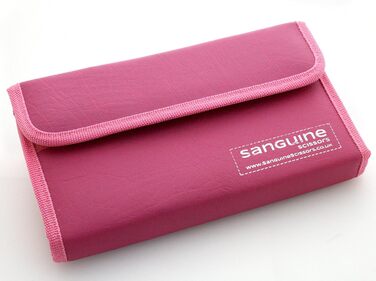 Професійна ножиця для перукарів та филирування, рожева, з міцним чохлом