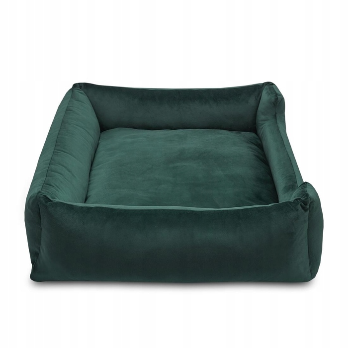 Велюрова лежанка для малих собак Huggy Doggy (зелена), розмір M — для ши-тцу, пуделя, йоркширського тер'єра