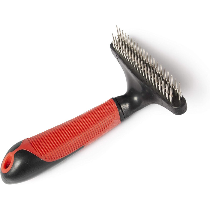 Гребінець для собак Karlie Unterwoll-Harke, гумовий, червоно-чорний, 16,5x11x6 см