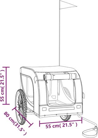 Фаркоп для велосипеда Gecheer, перевезення собак, вантажопідйомність 45 кг, чорний оксфордський матеріал, блакитний