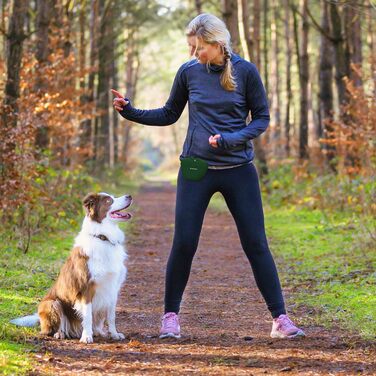 Набір з 2 силіконових мішечків для корму Navaris - 2 шт. з кліпсою та магнітом - для ласощів, сухого та вологого корму (сірий & зелений)