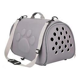 Сумка-переноска для собак та котів, легка, для подорожей та прогулянок, сіра, M