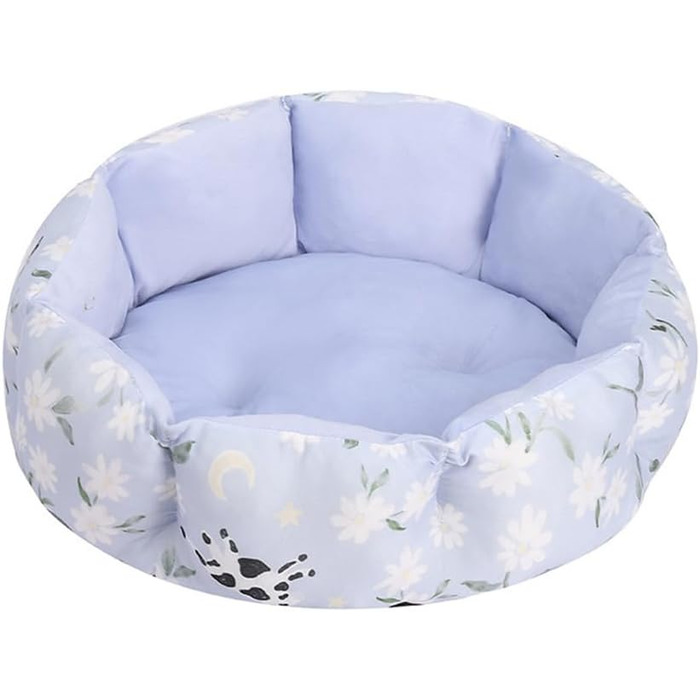 Кругле ліжко для собак та котів, плюшеве, з бавовни PP, велике, для великих та маленьких тварин, миється, розмір L, колір Орхідея