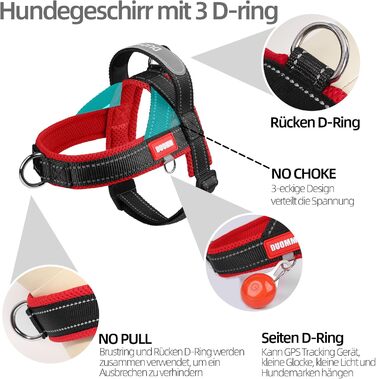 Нашийник для собак середніх та маленьких порід, цуценят, кольоровий, з м'якою підкладкою, з ручкою та кільцем, світловідбиваючий, легкий, чорно-сірий, (M, чорний+червоний)
