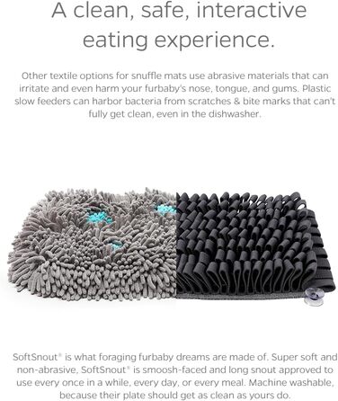 Килимок-заспокійник для собак Pet Parents® Forager® Matten з м'яким носиком та неслизьким покриттям. Повільний годівник для собак великих та малих порід (48,3 см)