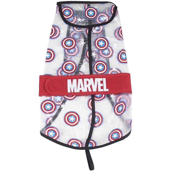 Дощовик для собак Cerdá Captain Aerica - офіційна ліцензія Arvel, XS | Водонепроникний дощовик для собак