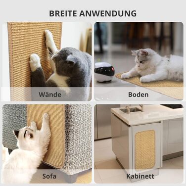 Килимок для дряпання котів з сизалю, 2 шт., 50x25 см - захист від подряпин меблів