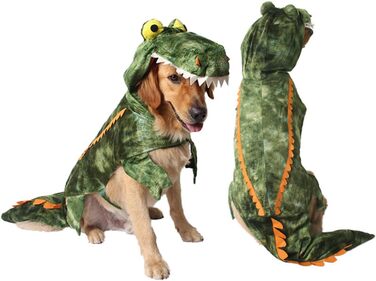 Теплий костюм крокодила для собак FRCOLOR: м'який, зручний, для маленьких собак, цуценят та котів. Ідеально для фотосесій, свят та Хелловіну (2 шт.)