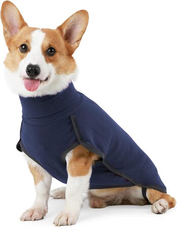 Світшот для собак Heywean з флісу, теплий пуловер для маленьких та середніх собак, зимовий одяг для дому та вулиці, M (упаковка з 1), темно-синій