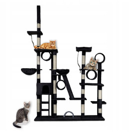 Стельовий кігтеточка-гігант Animel: висока вежа зі стовпчиком, лежаком та килимками для дряпання (висота понад 220 см)